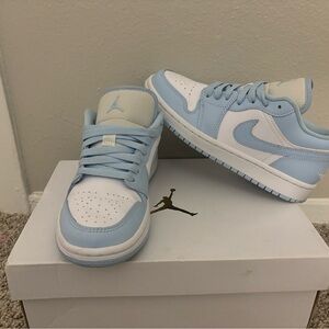 Jordan Kids' Light Blue and White Sneakers